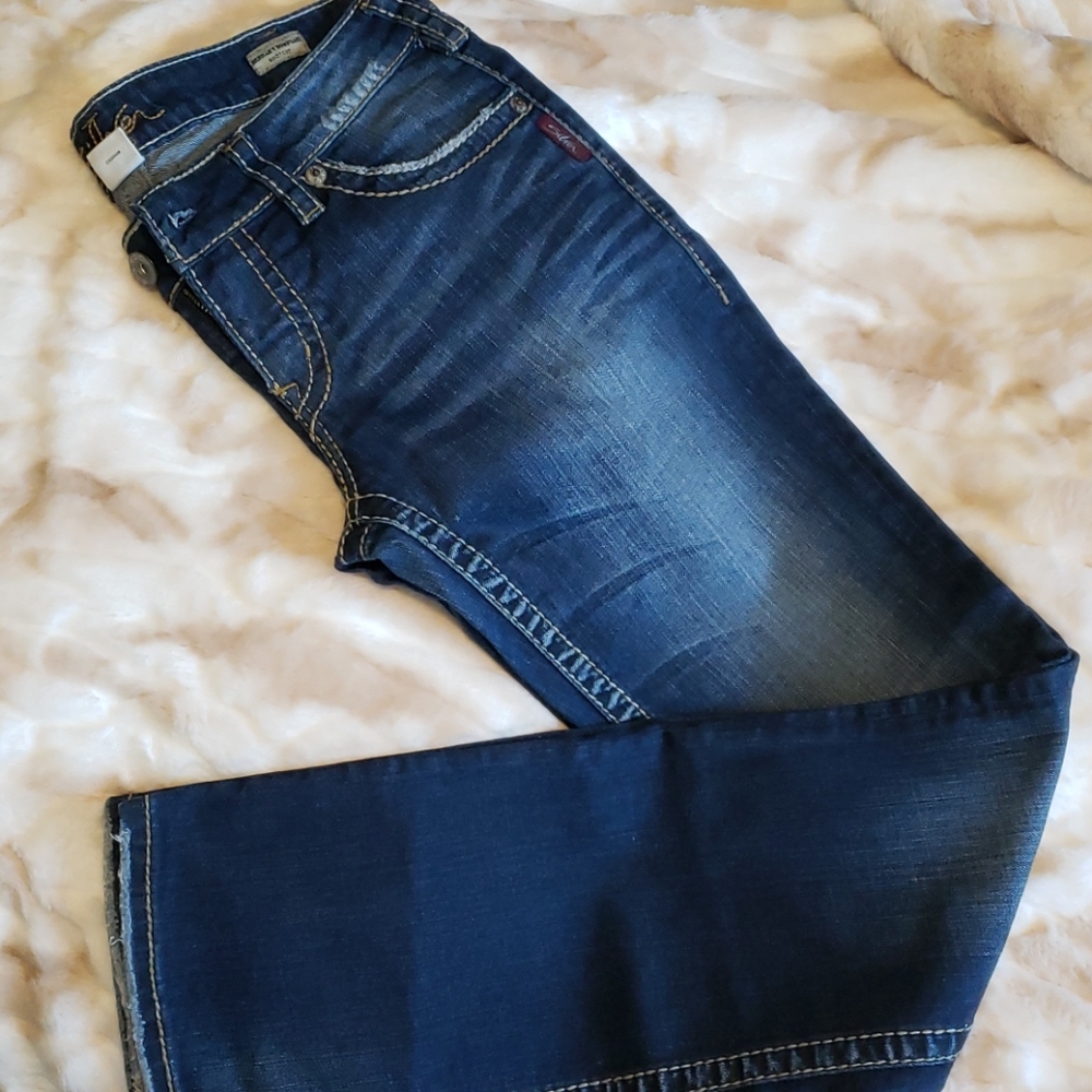 Silver Boot Cut Jeans